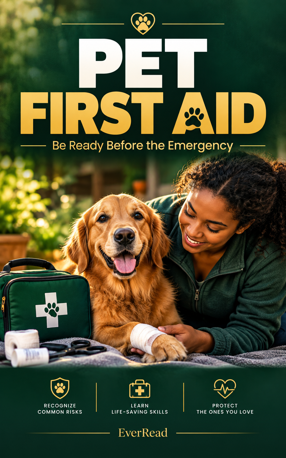Pet First Aid: Be Ready Before the Emergency — A Calm, Step-by-Step Guide for Dog & Cat Owners (Instant PDF Download)