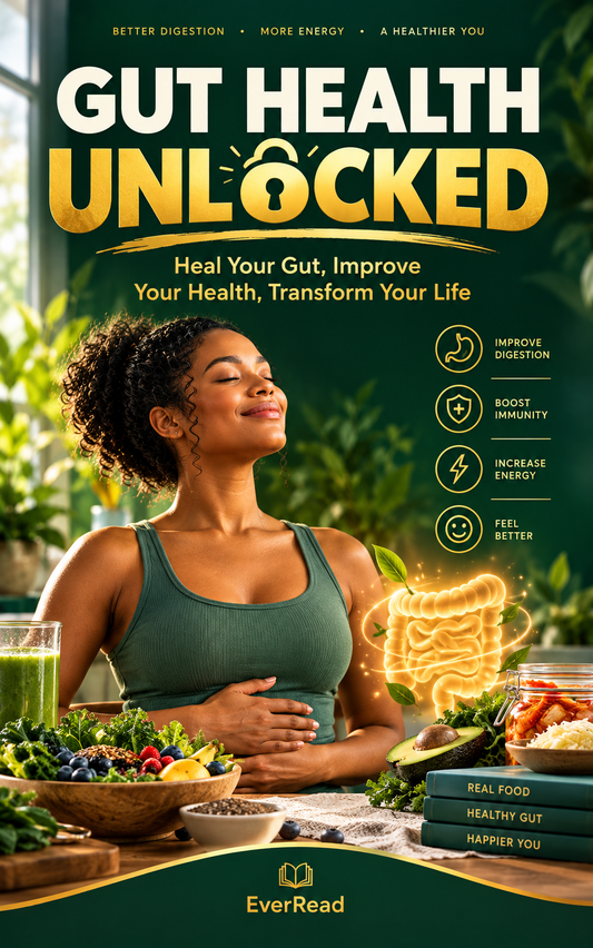 Gut Health Unlocked: The Simple 4-Week Plan for More Energy, Better Sleep & a Calmer Mind (No Extreme Diets)